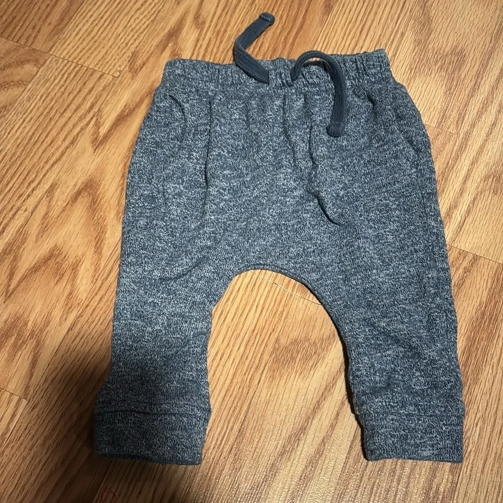 Set of 3 baby pants- jeans and gray and blue sweatpants. Cute! 3-6 months